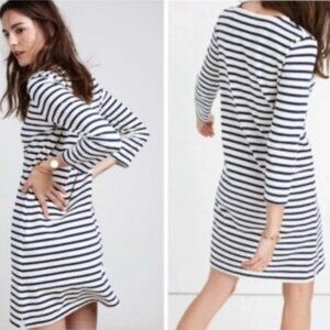 MADEWELL shift dress Womens size L. Cream and Navy